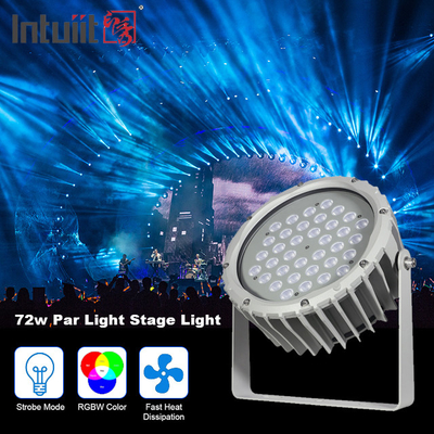 منظره نمایشی DMX512 RGBW کنترل شده ضد آب IP65 در خارج از خانه 72W چراغ سیلاب LED