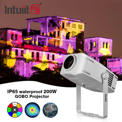 200 وات حرفه ای در فضای باز ضد آب IP65 LED چرخش گوبو لوگو تبلیغاتی چرخش پروژکتور پروژکتور نورپردازی