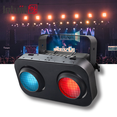 2 چشم گرم سفيد زرد / RGB Cob Par Blinder 2x90w لامپ تماشاگران LED چراغ پرده