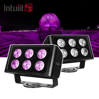 6x5W 4in1 در فضای باز dmx rgbw IP65 LED دیوار شستشو LED چراغ سیلاب