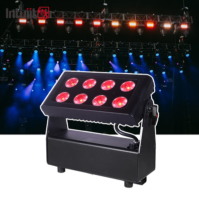 8x15w RGBW DMX512 IP65 ضد آب دی جی عروسی صحنه شهر رنگ دیواری شستشوی درب بیرون سیلاب چراغ LED شستشوی