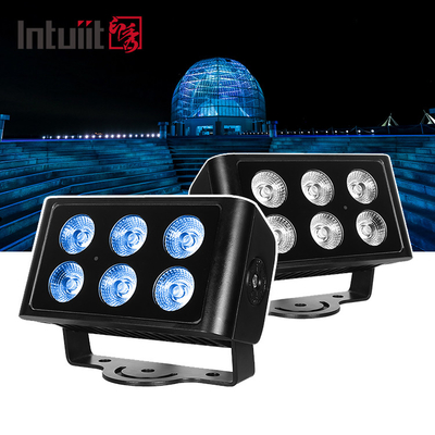 DMX512 6x5W RGBW 4in1 IP65 ضد آب دی جی عروسی صحنه دیوار شهر شستشوی بیرونی LED شستشوی نور سیلاب