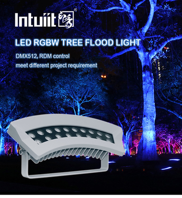 چراغ های بیرونی دارای درجه بندی IP65 که شامل LED های RGBW 36W 1100 لومن با زاویه های متنوع نور و نقطه هستند