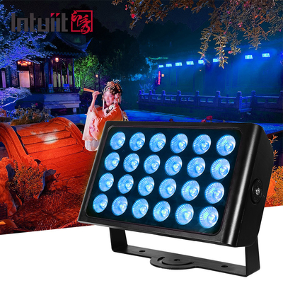 ضد آب IP65 رنگ شهر DMX512 24x10w RGBW درب LED دیوار شستشوی سیلاب نور