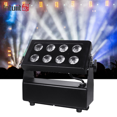 باتری LED Par 8X15W LED par light RGBW 4in1 8pcs 15W باتری par light DMX512 چراغ صحنه