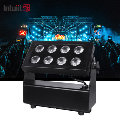 8 * 15W RGBW 4 در 1 باتری LED Square Par Light در فضای باز ضد آب چراغ صحنه DMX کنترل DJ روشنایی تجهیزات دیسکو