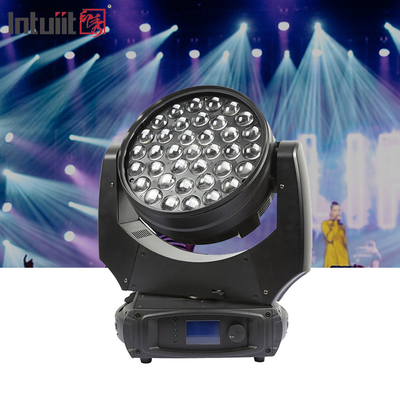 شستشوی LED 37pcs 10w rgbw زوم 37x10 LED حرکت در حال حرکت سر زوم شستشوی حرکت در حال حرکت سر DJ دیسکو رویداد روشنایی صحنه
