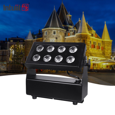 آبپاش باتری شارژ شده City Color Wash lighting پروژکتور 8X15W RGBW LED DMX512 کنترل چراغ های صحنه LED