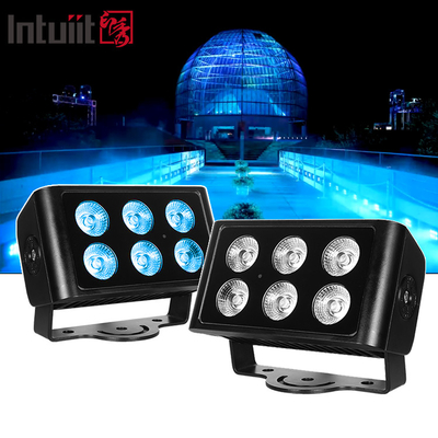 6x5W در فضای باز IP65 مربع DMX RGBW چراغ فلد LED برای ساخت و ساز نمای ساختمان چراغ فلد دیواری LED