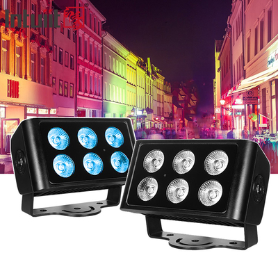 چراغ های رنگارنگ بیرونی 6X5W LED چراغ های دیواری در فضای باز LED چراغ های باغ Rgbw Dmx LED چراغ های سیلاب