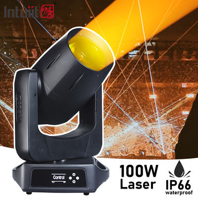 فروش داغ IP66 100W ليزر ضد آب در خارج از خانه حرکت نور سر پرتو صحنه از برای صحنه کنسرت نشان می دهد