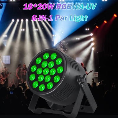 18x20 ضدآب DMX ال ای دی پار کن RGBWA UV برای تئاتر فضای باز عروسی کنسرت نمایش رویدادها