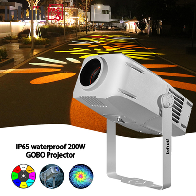 پروژکتور 200 وات سفارشی گوبو Ip65 روشنایی بالا تبلیغات LED در فضای باز کریسمس گوبو لوگو پروژکتور چراغ های تبلیغاتی
