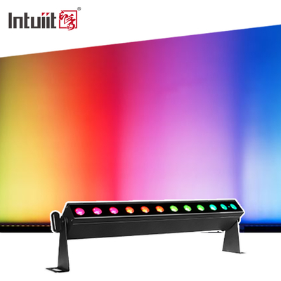 چراغ های LED بالا رونده IP20 با باتری، نورپردازی LED Wall Wash با توان 12x2w RGBW 4in1، نورپردازی بار استیج با کنترل صدا