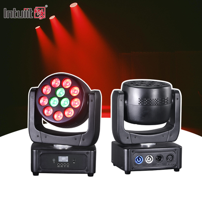 چراغ های حرکت پذیر 12 * 8W چراغ های صحنه LED RGBW DJ Lighting DMX 512 فعال سازی صدا برای رویدادها مهمانی های عروسی