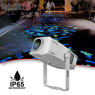 چراغ پروژکتور لوگو سفارشی 400 وات RGBW LED، ضد آب IP65، چراغ پروژکتور لوگو LED چرخشی برای فضای باز