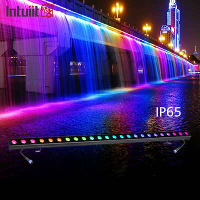 چراغ خطی شستشوی دیوار 24*2 وات آلومینیومی RGBW DMX IP65 ضد آب برای نورپردازی کلیسا، صحنه و فضای باز