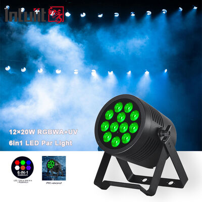 LED 12*20W RGBWA UV LED Par Washer Light DMX512 چراغ های کنترل شده برای نمایشگاه T Show