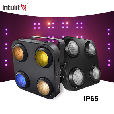 400W ضد آب 4 چراغ کور چشم با رنگ های زرد سفید گرم RGB برای صحنه LED کور چشم IP65 نور تماشاگران