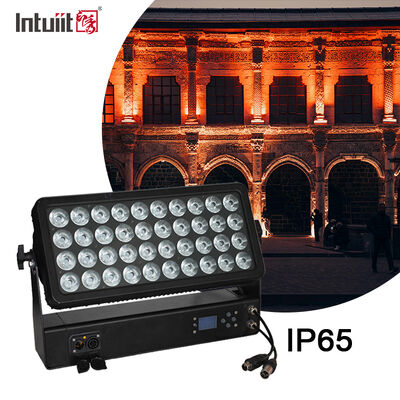 حرفه ای 400W LED در فضای باز روشنایی صحنه RGBW 4in1 40x10W IP65 نور سیلاب DMX512 روشنایی شستشو برای کنسرت رویداد جشنواره نشان می دهد