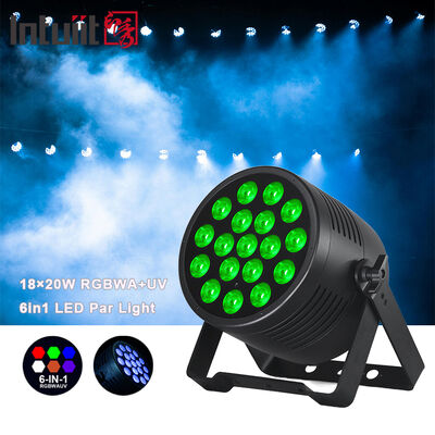 چراغ LED ضد آب IP65 در فضای باز 18x20W RGBWA UV 6in1 حرفه ای روشنایی لباسشویی صحنه DMX DJ می تواند برای رویدادها استادیوم باشگاه