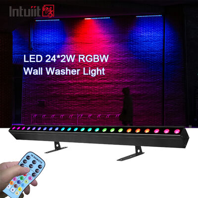 فروش داغ 4in1 RGBW LED 24 * 2W دیوار شستشوی خطی نوار نور کنترل صدا DMX صحنه شستشوی لامپ برای باشگاه شبانه