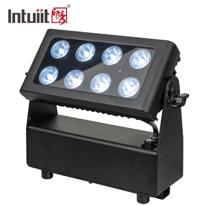 Rgbw 8x15w Dmx ضد آب LED Stage Par Light باطری تغذیه می شود
