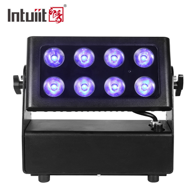 وال واشر خارجی ضد آب IP65 8*15W 4 در 1 RGBW باتری LED استیج چراغ دیواری