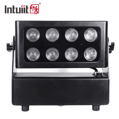 240 ولت IP65 با باتری برق شهری چراغ رنگی 8 * 10 وات LED استیج وال واشر روشنایی فضای باز