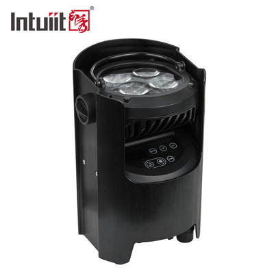 باتری بی‌سیم LED همتراز فضای باز قابل شارژ DMX با تغذیه 4 در 1 RGBWAUV 4*12W با کنترل IR