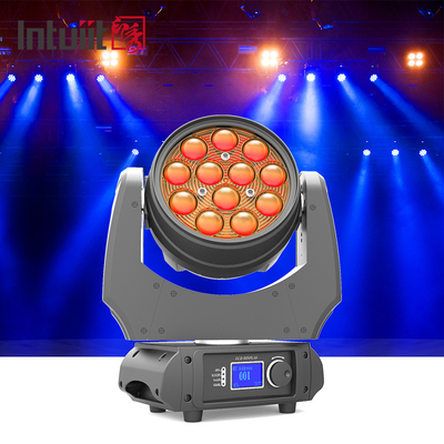 RGBW 4 - در - 1 زوم 5-60 درجه LED پرتو متحرک سر نور با زاویه باز 12x10W
